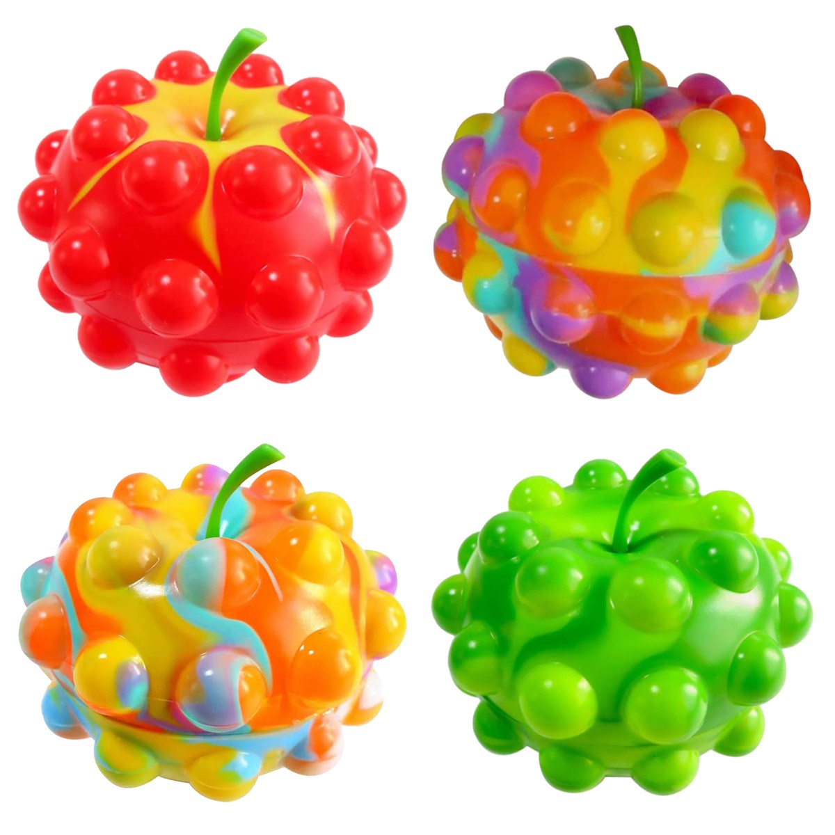 New Antistress Cube Rainbow Ball Push Bubble Fidget Toys Decompression Squeeze 3D Elastic Ball Popite Kid 1 - Simple Dimple Fidget