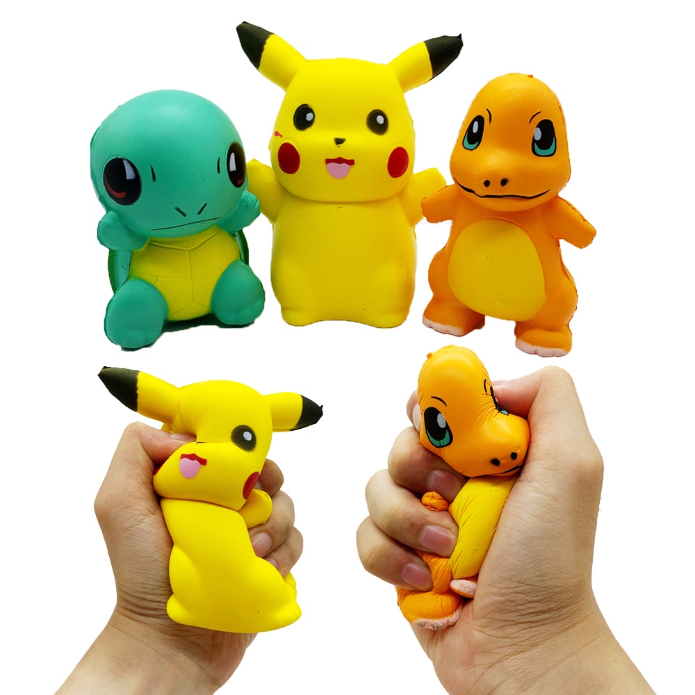 Pokemon Pikachu Squishy Anti stress Fidget Toys Kawaii Turtle Squishy Slow Rising Squish PU Toy For 1 - Simple Dimple Fidget