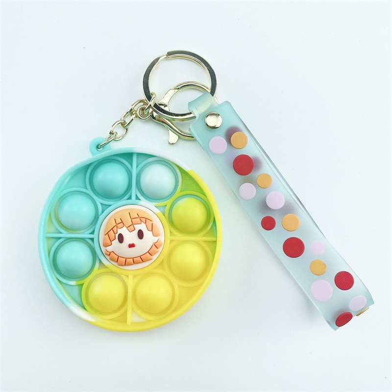 Pop It Demon Slayer Fidget Toys Anti Stress Kamado Tanjiro Push Bubble Popit Nezuko Hashibira Inosuke 2 - Simple Dimple Fidget