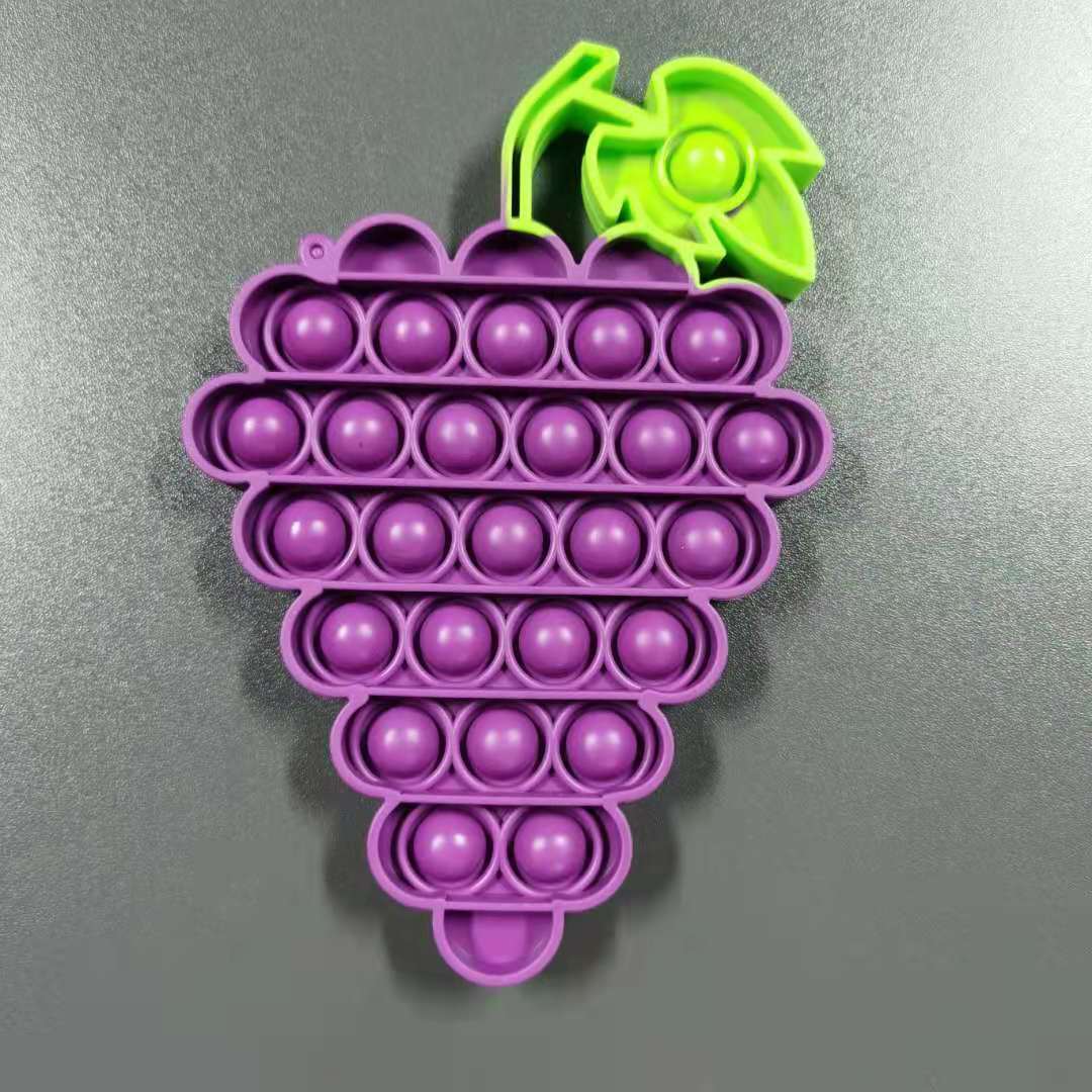 Pop It Fidget Toy Stress Squeeze Silicone Rainbow Bubble Push Adults Children Simple Dimple Grape Fruits 5 - Simple Dimple Fidget