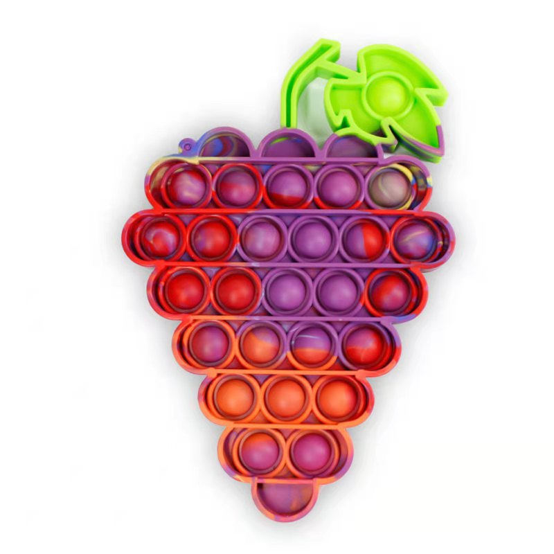 Pop It Fidget Toy Stress Squeeze Silicone Rainbow Bubble Push Adults Children Simple Dimple Grape Fruits - Simple Dimple Fidget