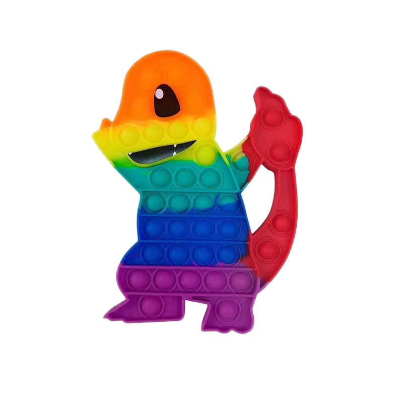 Pop It Fidget Toys Rainbow Charmander Charizard Pop Bubble Popit Push Dimple Squishy Silicone Anti stress 4 - Simple Dimple Fidget