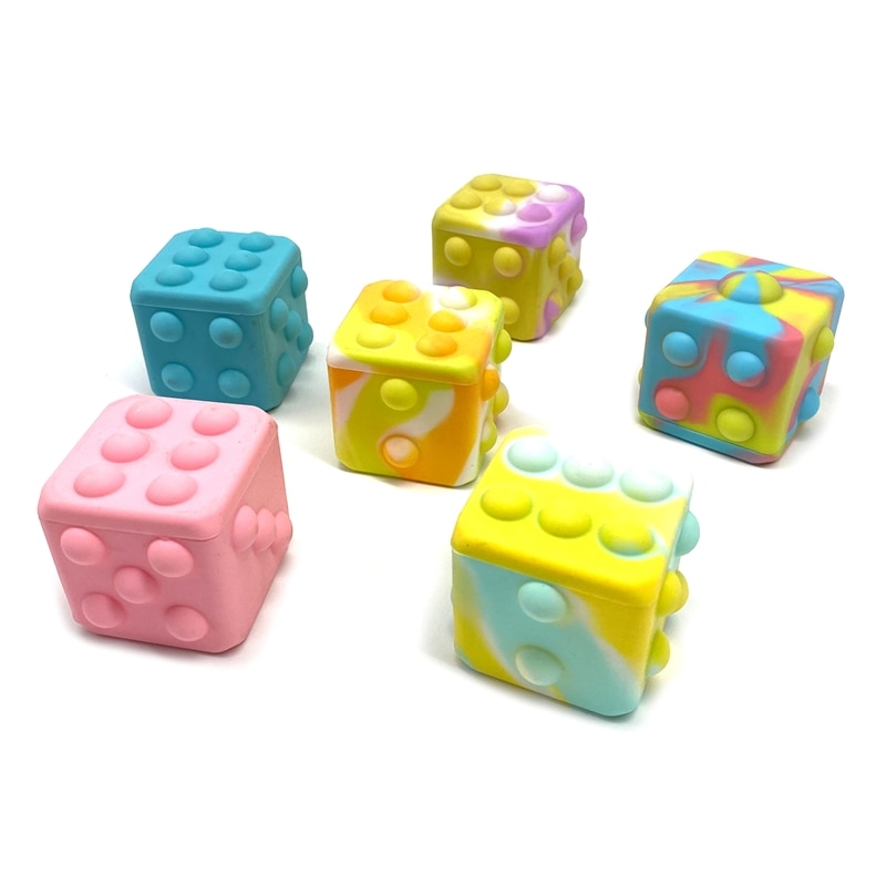 Pop It New Fidgets Squishy Mochi Stress relief Dice Fidget Toys Anti Anxiety Sensory Game For 1 - Simple Dimple Fidget