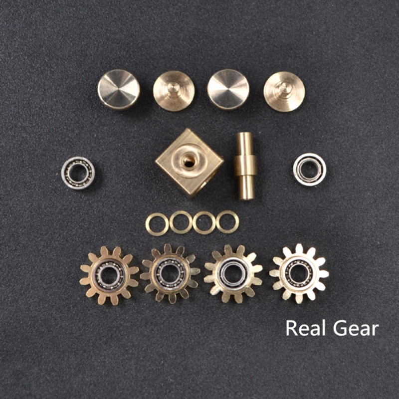 Pure Brass Fidget Spinner Toy Real Gear Gyro Metal Stress Hand Spinner Toys Adult EDC Christmas 4 - Simple Dimple Fidget